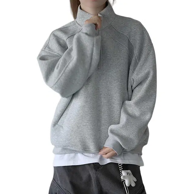 单爵 半拉链套头男款秋季少年感卫衣 男女同款