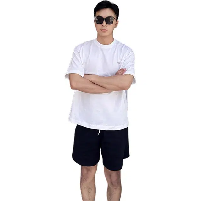 拓菲 薄款外穿纯色运动沙滩裤子五分休闲短裤 男女同款