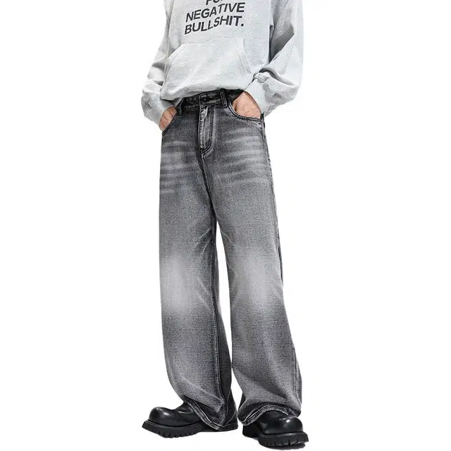 海尔斯 美式百搭时尚简约休闲牛仔裤 男款