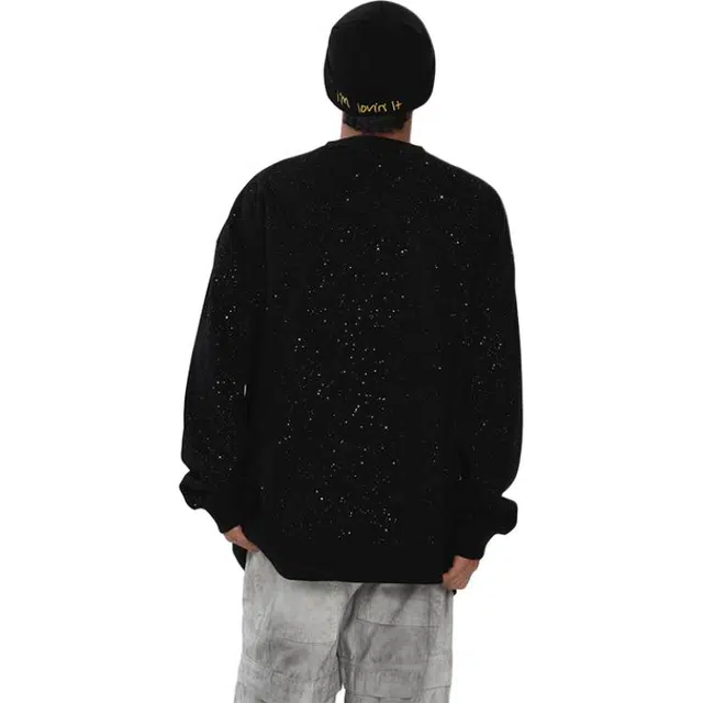 零氏 港风宽松舒适潮流日常百搭轻奢满天星圆领长袖卫衣 男女同款