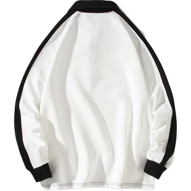 头号青年 时尚休闲拼色二本针简约大方翻领卫衣 男款