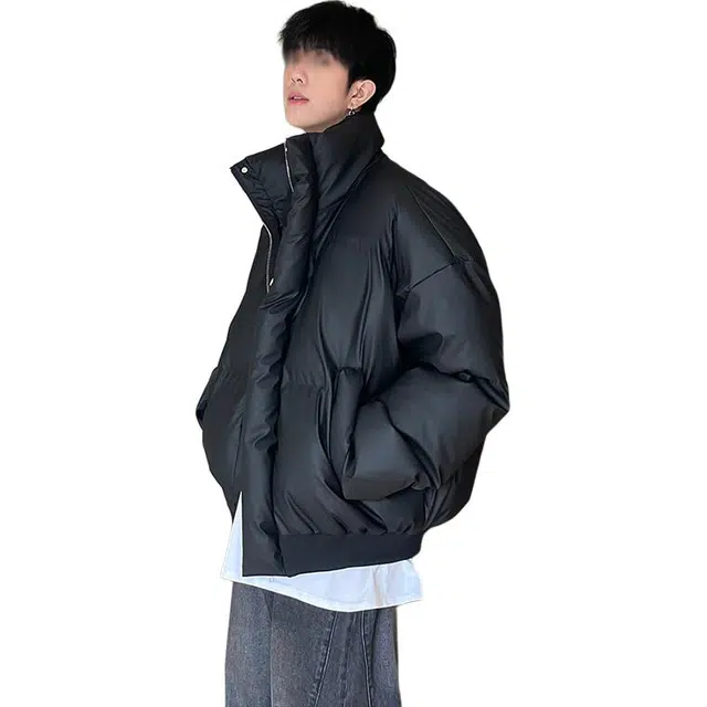 黑马漫画 棉衣男宽松短款冬季潮牌加厚保暖棉袄情侣面包服棉服 男女同款