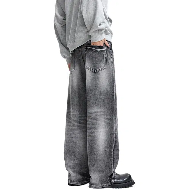 海尔斯 美式百搭时尚简约休闲牛仔裤 男款