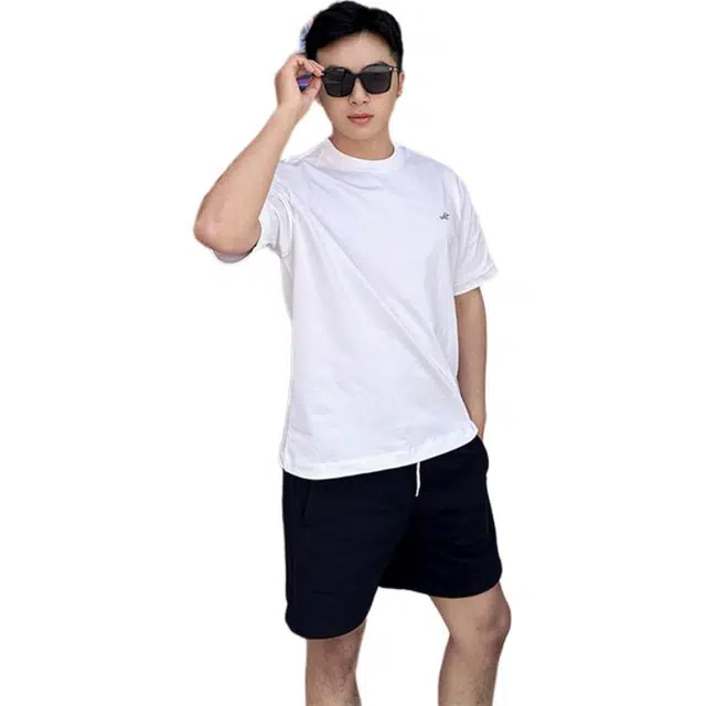 拓菲 薄款外穿纯色运动沙滩裤子五分休闲短裤 男女同款