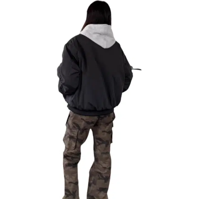 单爵 美式短款飞行男款冬季翻领棒球服工装加厚外套夹克棉服 男女同款