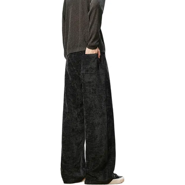 头号青年 慵懒高级感时尚百搭纯色高街休闲裤 男女同款