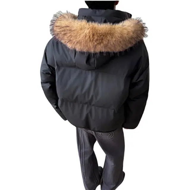 黑马漫画 美式短款毛领男款秋季痞帅高级感连帽棉服 男女同款