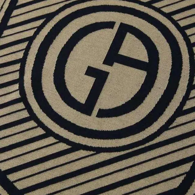 阿玛尼 长袖圆领直筒针织衫 男女同款 卡其色