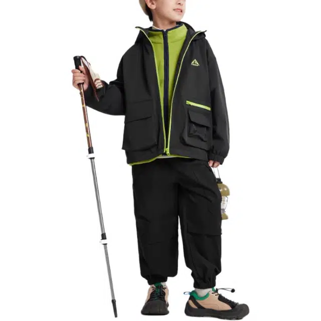 左西 绒绒裤系列 加绒保暖防风束脚工装裤 儿童款