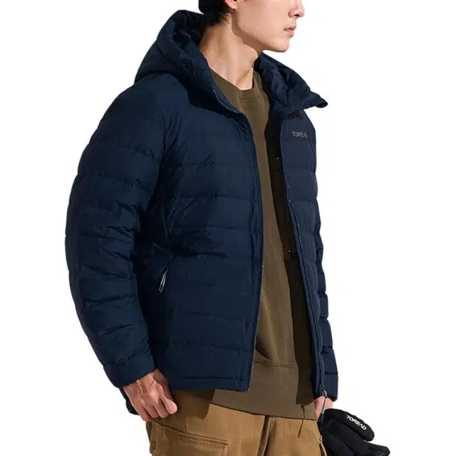 探路者 舒适透气保暖防风羽绒服 男款 藏蓝