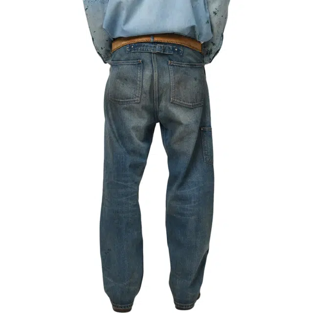 bowwow FW25 MINER'S REPAIRED DENIM WORK PANTS