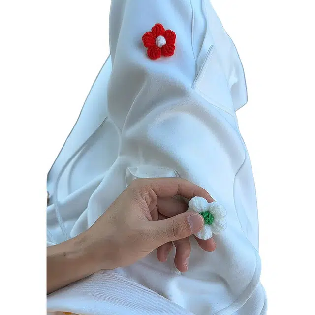 寻星记 美式高街风个性花朵装饰宽松百搭七分裤情侣款休闲短裤 男女同款