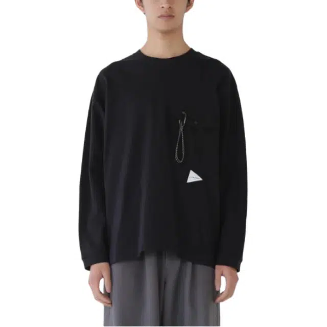 and wander FW25 heavy cotton pocket LS T T
