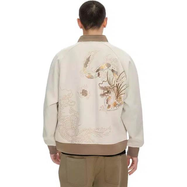 鬼洗 刺绣开衫男式玄龙潮卫衣 男款