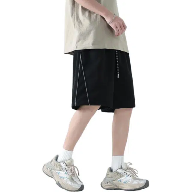 法文箱子 美式高端宽松运动百搭潮流五分休闲短裤 男款