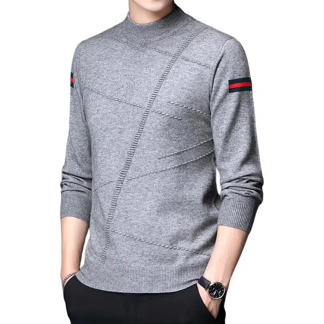 太子龍 打底舒适百搭休闲长袖针织衫 男款