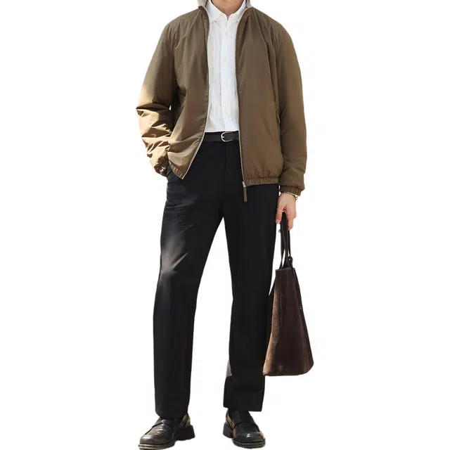 丹宁哲学 轻量保暖羊毛棉填充常规无袖立领标准棉服 男款