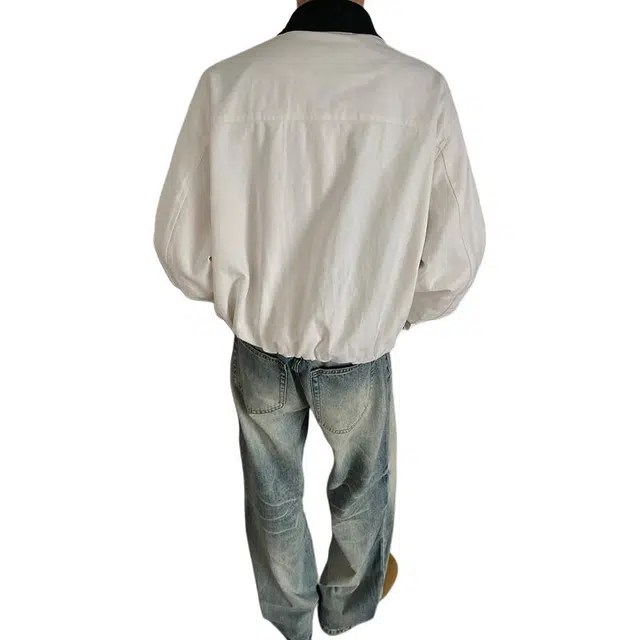 佐菲利 美式复古拼色老钱风灯芯绒翻领外套休闲宽松棒球服上衣夹克 男女同款