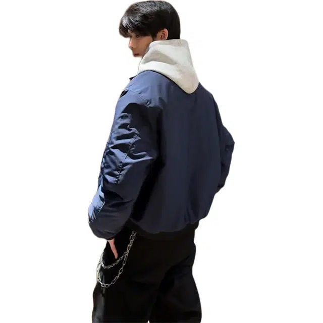 单爵 美式复古飞行外套男款秋季高级感翻领棒球服夹克 男女同款