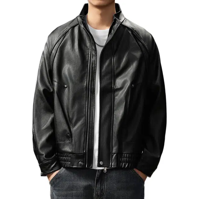 贵色 高端潮流美式复古机能风潮牌时尚百搭户外高街痞帅日常穿搭防风休闲上衣皮衣 男女同款