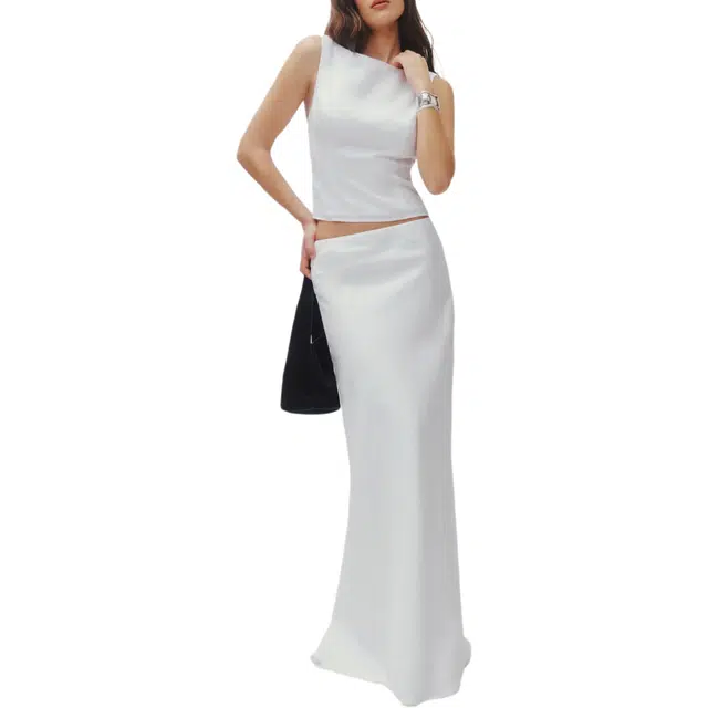 REFORMATION Bella Linen Skirt