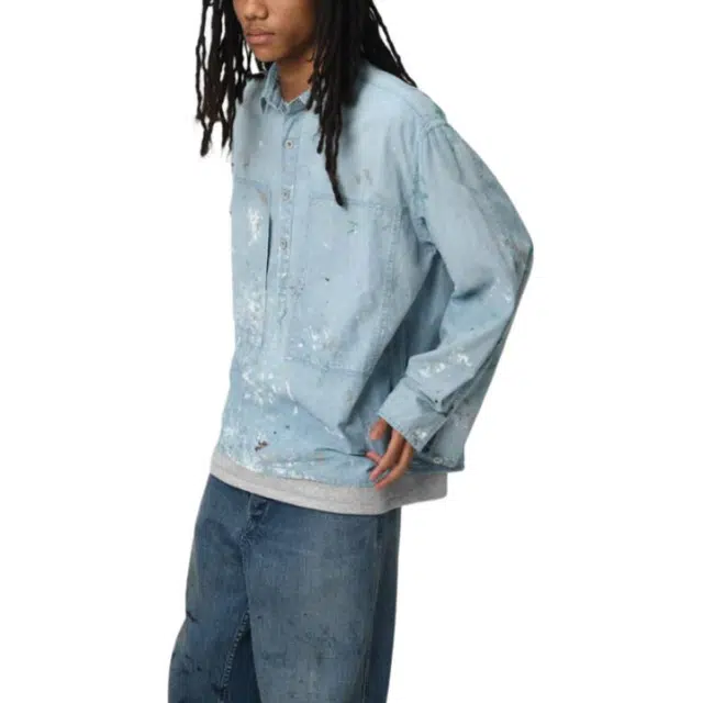 bowwow SS25 US ARMY PO CHAMBRAY SHIRTS PAINTED