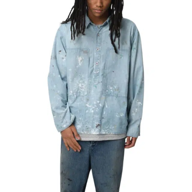 bowwow SS25 US ARMY PO CHAMBRAY SHIRTS PAINTED