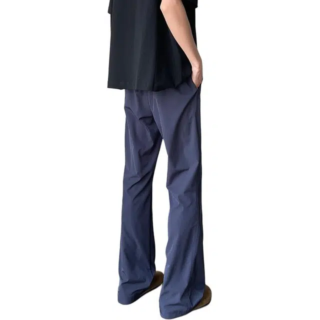 单爵 微喇速干裤子夏季薄款机能软壳裤防水美式斜切休闲裤 男女同款