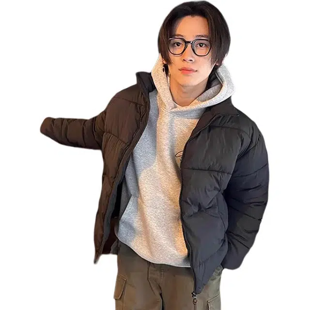 黑马漫画 男冬季保暖加厚立领外套高级感面包服潮棉服 男女同款