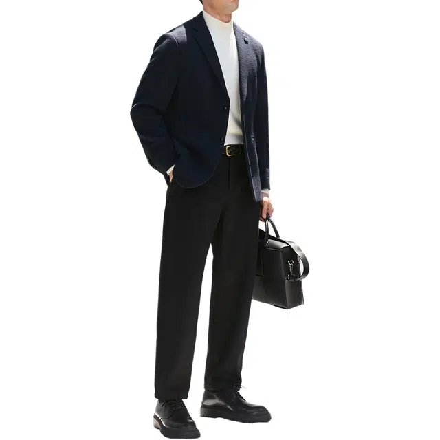 丹宁哲学 【意式绅士】高端暗纹针织羊毛面料 都市百搭西装 男款