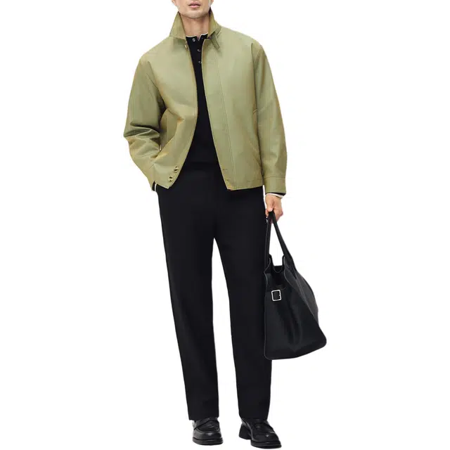 丹宁哲学 日本奢牌双色面料秋冬纯色标准英伦风夹克 男款