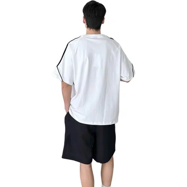 单爵 冰丝速干薄款直筒裤子美式运动五分裤夏季休闲短裤 男女同款