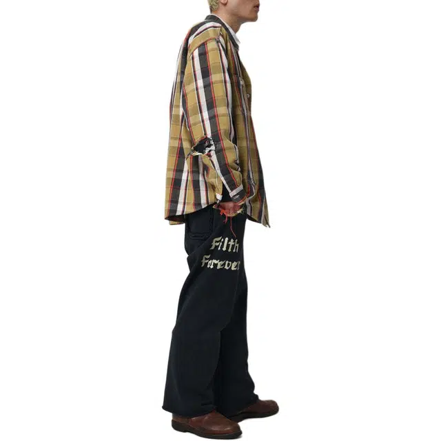 bowwow SS25 ZIP DAMAGED SWEAT PANTS