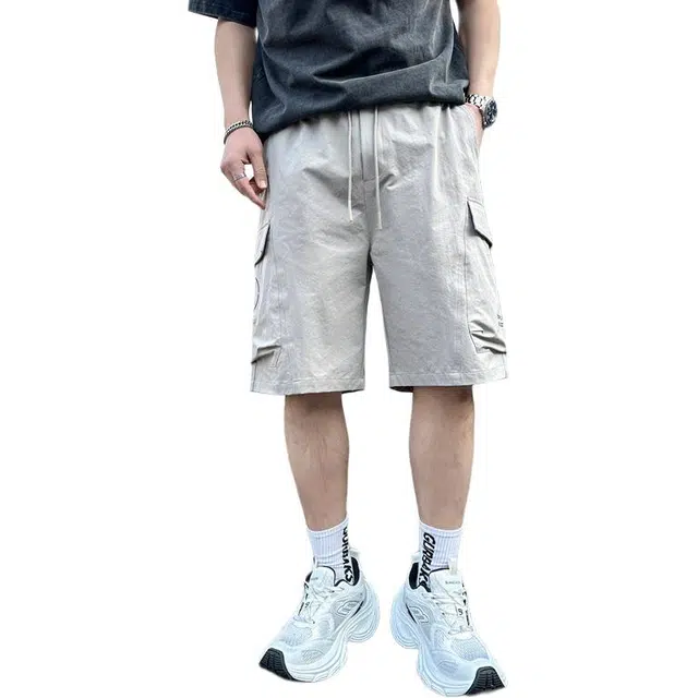 北极绒 时尚百搭美式速干潮牌宽松运动休闲短裤 男款