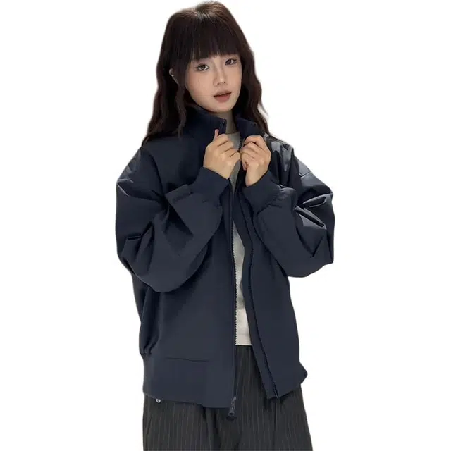 单爵 美式复古显白飞行员外套男秋季痞帅立领高街夹克 男女同款