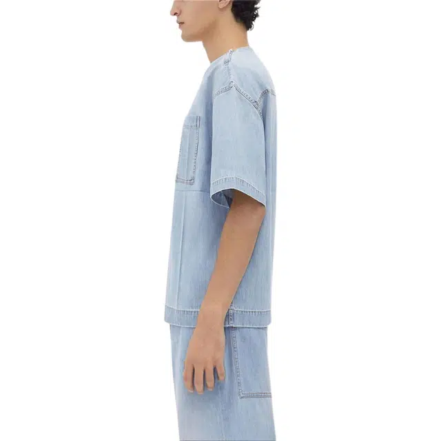 Bottega Veneta FW23 Light Bleached Denim T-Shirt T