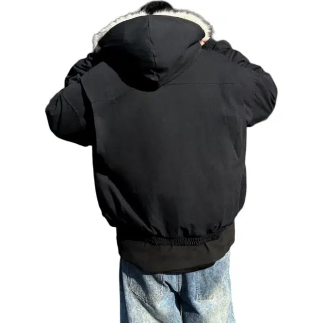 黑马漫画 短款座山雕毛领夹克外套男冬季美式复古保暖棉服 男女同款