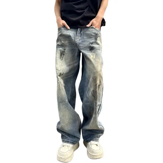 HOKLV Street Ink Denim Pants
