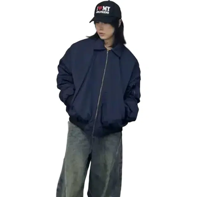 单爵 美式复古飞行外套男款秋季高级感翻领棒球服夹克 男女同款