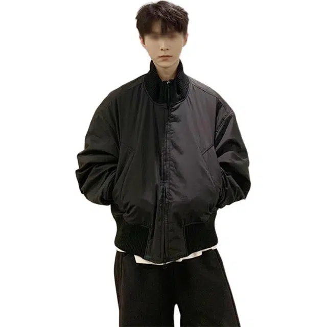 单爵 美式复古飞行员外套男秋冬穿搭短款廓形立领棒球棉衣棉服 男女同款