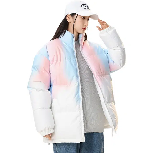 金盾 韩版保暖宽松情侣棉衣假两件连帽棉服 男款