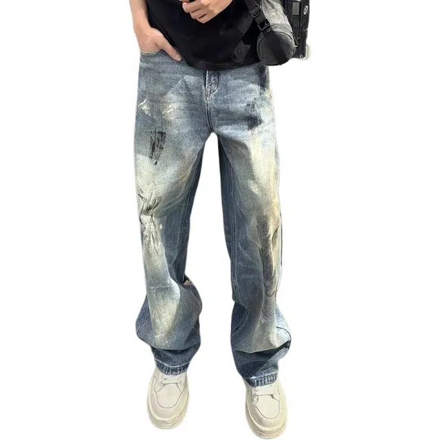 HOKLV Street Ink Denim Pants