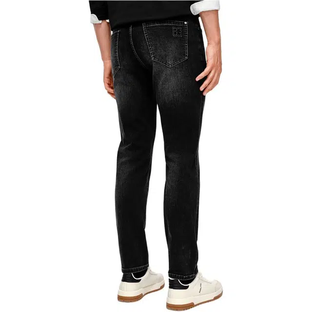 比音勒芬 中腰纯色拉链牛仔裤 男款