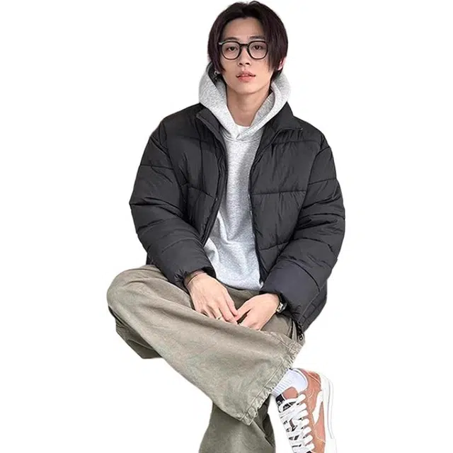 黑马漫画 男冬季保暖加厚立领外套高级感面包服潮棉服 男女同款