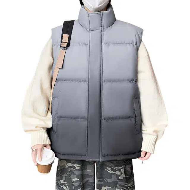 太子龍 美式时尚舒适宽松棉男渐变色户外运动男棉衣男外套男马甲 男女同款