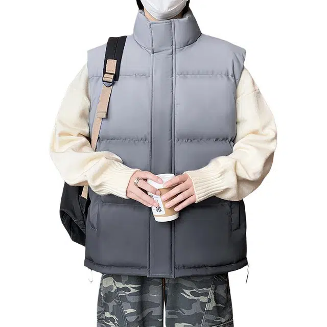 太子龍 美式时尚舒适宽松棉男渐变色户外运动男棉衣男外套男马甲 男女同款