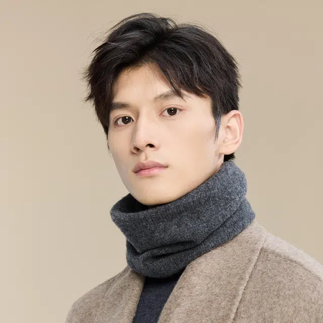 玖慕 秋冬季加厚 绵羊毛 围脖 男款