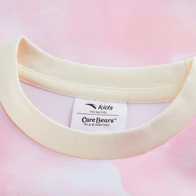 安踏儿童 满印圆领舒适透气百搭宽松卫衣 纯净白/匹印 中小童