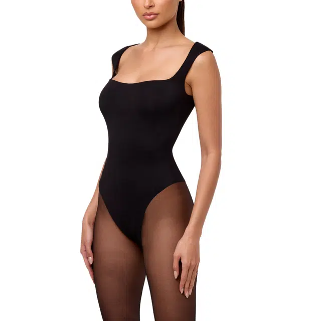 NAKED WARDROBE Tank Scoop Neck Bodysuit Micro Modal