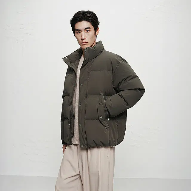 PEACEBIRD MEN Black Gold Down Jacket